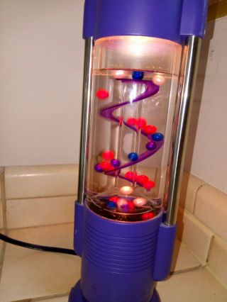 Spiral Motion Lava Type Lamp Lights Up & Balls Rise Then Fall Down Spirally 2