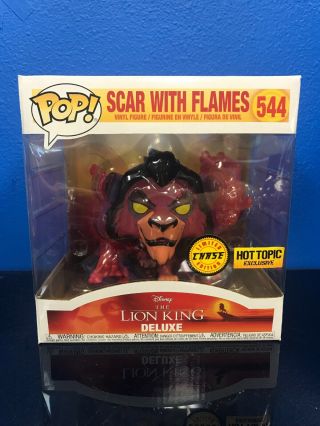 Funko Pop The Lion King Deluxe 544 Scar With Red Flames - Chase Hot Topic Excl