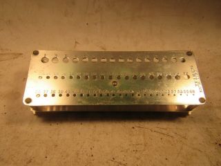Vintage " Drill Block " Metal Numbering 1 - 60 Drill Bit Holder Organizer Storage