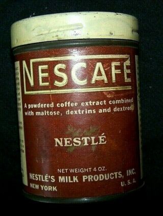 Ww2 Nescafe Coffee Tin As In Red Cross Parcels.