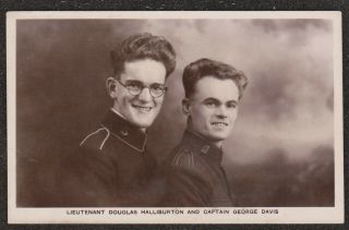 1910 Salvation Army Lieutenant Halliburton & Captain Davis Real Photo Postcard