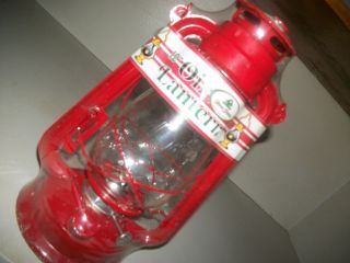 vintage oil lantern from 1998,  still seal wrapped red metal. 2