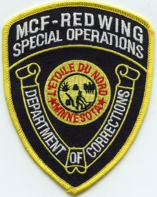 Minnesota Mn State Red Wing Special Ops Doc Corrections Sheriff Police Patch