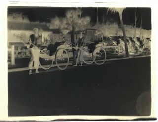 1925 PHOTO & NEGATIVE: RICKSHAWS AT WAGON - LITS HOTEL,  PEKING,  CHINA 3
