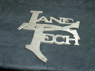 Vntage Lane Tech High School Chicago Metal Shop " Lane Tech " Sign 60 