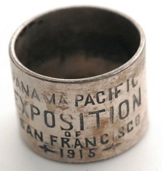 Souvenir Napkin Ring 1915 Panama Pacific Exposition (ppie),  San Francisco