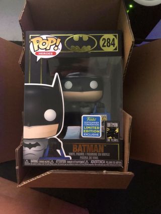 Funko Pop Heroes Batman With Sdcc Bag 284 San Diego Comic Con/shared Excl Nib