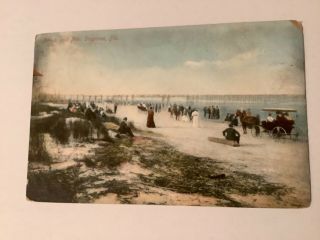 Beach And Pier Daytona Florida Early Postcard Florida Artistic Series 1908 To Ny