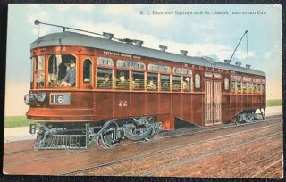 Train K.  C.  Excelsior Springs And St.  Joseph Interurban Car Engineer,  Passengers