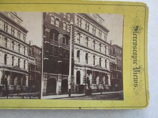 Sv16 Stereoview Photo Card Ny York Stock Exchange Building
