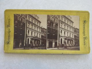 SV16 Stereoview Photo Card NY York Stock Exchange building 2
