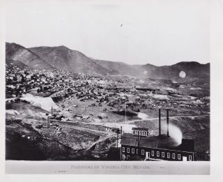 Carleton E.  Watkins Panorama Virginia City Nevada Iconic Classic C.  1860s Photo