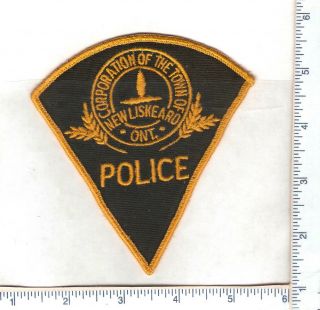 , 1 Early Liskeard Police Department Patch.  (gold) (ontario)
