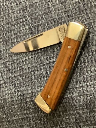 Vintage Ka - Lok Ka Bar Lock Back Folding Pocket Knife 2226 Wood Handle
