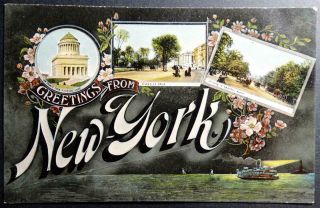 Postcard Souvenir Greetings From York Tinted Images Theodore Eismann