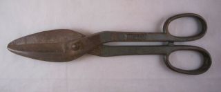 Vintage Wiss - 7,  Inlaid Crucible Steel 14 1/2 " Tin Snips,  Sheet Metal Cutter Tool