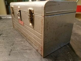 70 ' s Vintage Craftsman ' Crown - logo ' 6512 toolbox w.  carry tray. 6