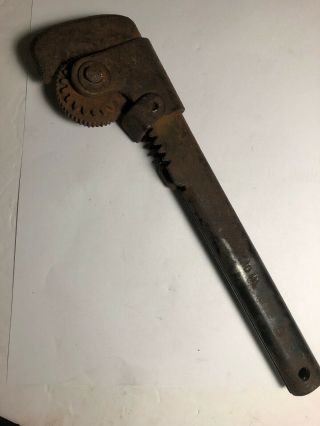 Vintage/ Antique Craft 10” Adjustable Pipe Wrench Pat 