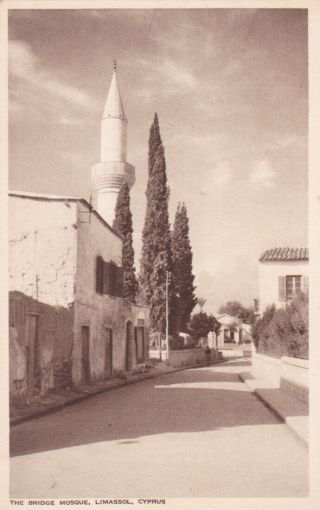 Cyprus Postcard Limassol The Bridge Mosque Edwards