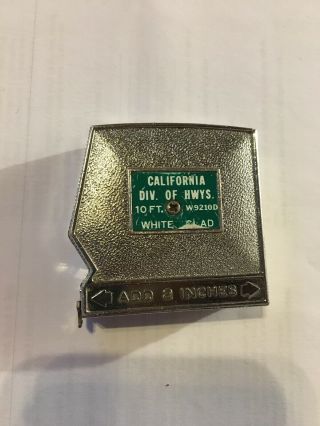 Vintage California Division Of Highways Lufkin Tape Measure