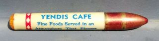 Sidney Nebraska Yendis Cafe Knackstedt Sons Ad Tooth Pick Bullet Pencil Vintage