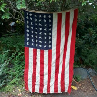 Vintage Ww2 Veteran 48 Star American U.  S.  Flag 4 