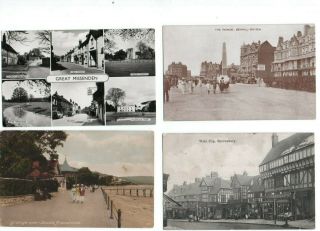 100 Vintage Postcards: Gb Uk Towns Villages Cities Views Seaside Topo
