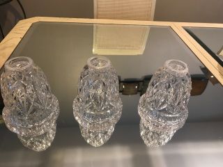 3 Cut Lead Glass Crystal Globe Fan Lights/bathroom Light Globes - Heavy - Gorgeous
