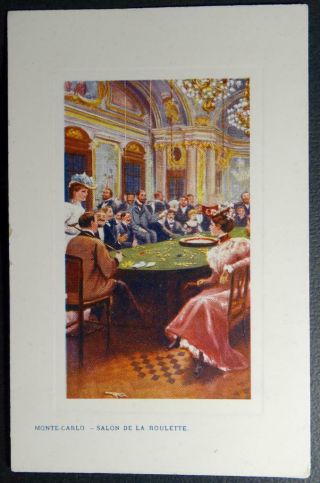 Postcard - Monte Carlo - Salon De La Roulette - Raphael Tuck Oilette