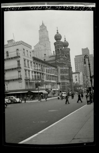 1937 Lexington Ave 54th St Manhattan Nyc York City Old Photo Negative 691b
