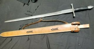 Poshland Sw314b Sword With Veg Tanned Goathide Griip Sharp