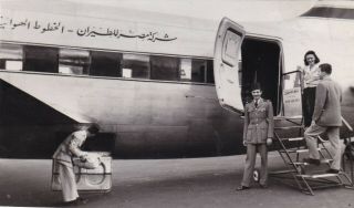 Egypt Vintage Photo.  Processing Packages In The Plane 1948