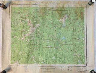 Lassen Volcanic National Park California U.  S.  Geological Survey Map 1957