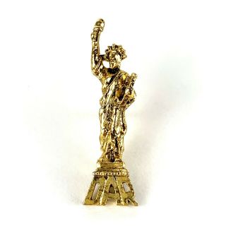 Vintage Dar Daughters Of The American Revolution Statue Of Liberty Gold Tone Pin