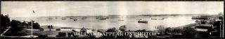 1910 Portland Harbor Maine Vintage Panoramic Photograph Panorama 6 1/2 X 38
