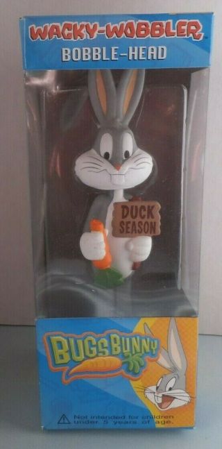 Funko Bugs Bunny W Duck Season Sign Wacky Wobbler Bobble Head,  Rare