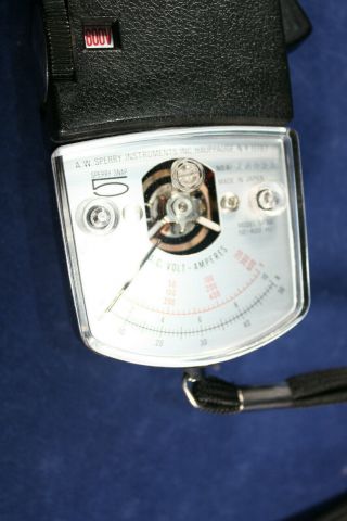 Vintage Sperry Snap 5 Volt - ammeter Voltmeter SR - 50 50 - 400hz 3