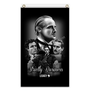Strictly Business 3x5ft Flag Banner Collectible Poster Godfather Mafia Scarface