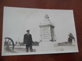 C.  1912 Gettysburg 1st York Light Artillery Monument Real Photo Postcard Rppc