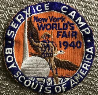 Boy Scout Worlds Fair 1940 Service Troop Patch 7108gg