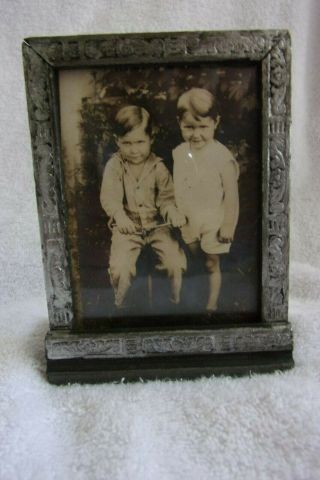 Antique Haunted Photograph Siblings Louis & Gladys Early 1900s
