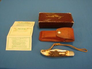 Vintage Schrade Usa Uncle Henry Large 2 Blade Hunter Folding Knife 227uh W/box