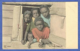 A Dark Outlook Black Americana Undivided Back Postcard