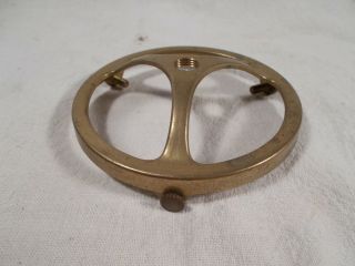 Vintage Victorian Cast Brass 3&1/4 Inch Gas Or Oil Lamp Shade Holder
