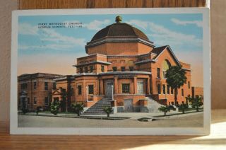 1938 First Methodist Church - Corpus Christi Texas Postcard