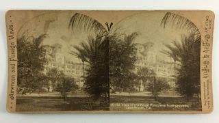 Antique Stereoview The Royal Poinciana Hotel Lake Worth Fl Griffith And Griffith