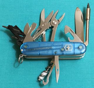 Victorinox Swiss Army Pocket Knife - Blue Cybertool 34 - Multi Tool & Bit Driver