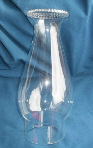 Vintage Empire Mini Crimp 8 3/4 " Glass Oil Kerosene Lamp Chimney 3 " Fitter