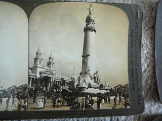 1904 ST LOUIS WORLDS FAIR - EIGHT BLACK & WHITE REAL PHOTO STEREOVIEW CARDS GD 5