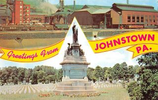 C21 - 9690,  Bethlehem Steel Mills Johnstown Pa, .  Postcard.